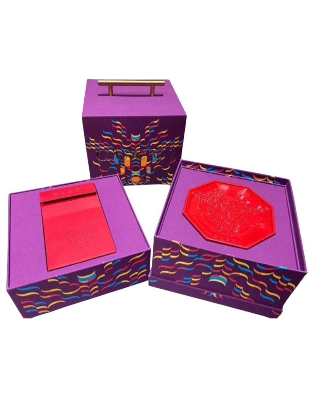 Rare Gucci 2024 Year of the Dragon Red Envelope Tray Set